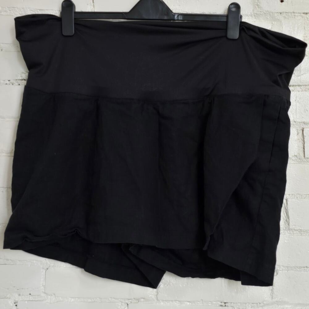 Old Navy Maternity XXL, Black Linen Blend Skort: Casual Minimalist Everyday Wear - Picture 1 of 11